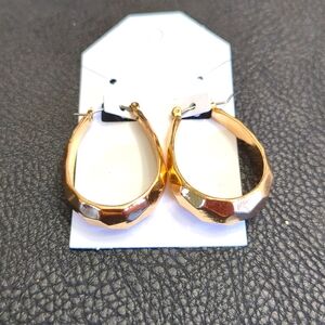 Gold Earrings - Hammered/textured look